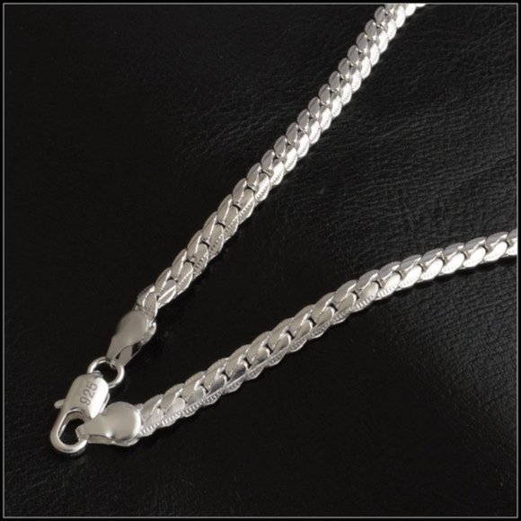 925 Sterling Silver 20'' Snake Chain Necklace - Picture 6 of 9